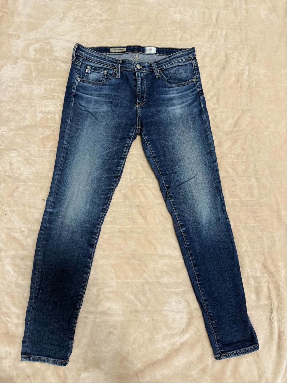 AG Womens Dark Blue Slim Fit Jeans -